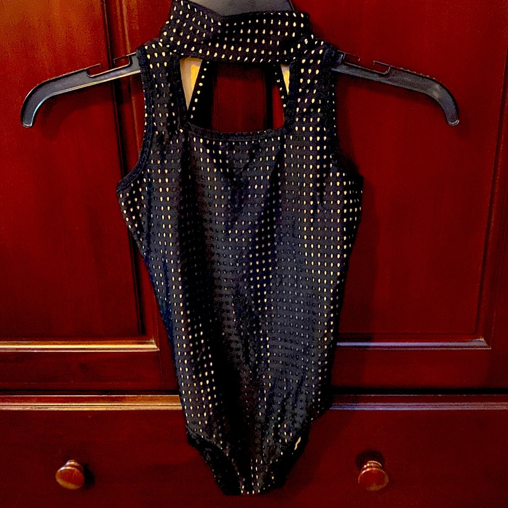 Five Dancewear high neck black and nude Leo